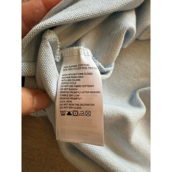 Tommy Bahama Light Blue Polo Islandzone Supima Men's XXL - Picture 7 of 8